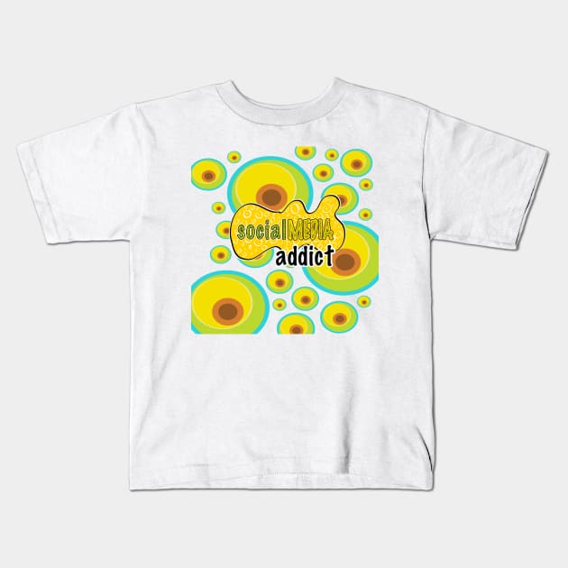 Social media addict Kids T-Shirt by stephenignacio